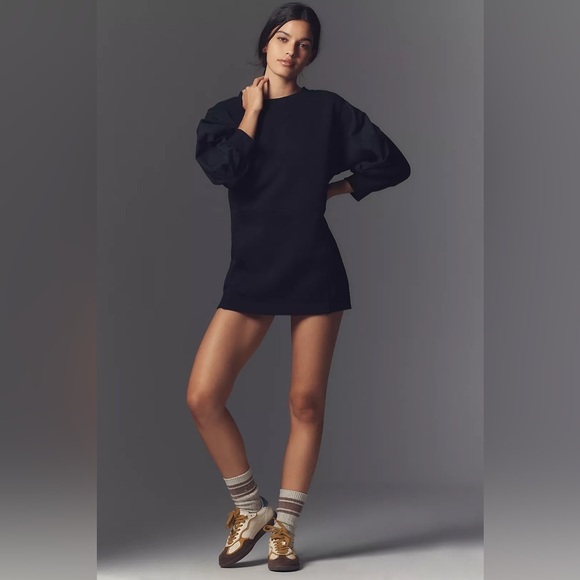 NWT! Daily Practice by Anthropologie Long-Sleeve Relaxed Mini Dress 🎾🍓🛼 - Picture 3 of 10